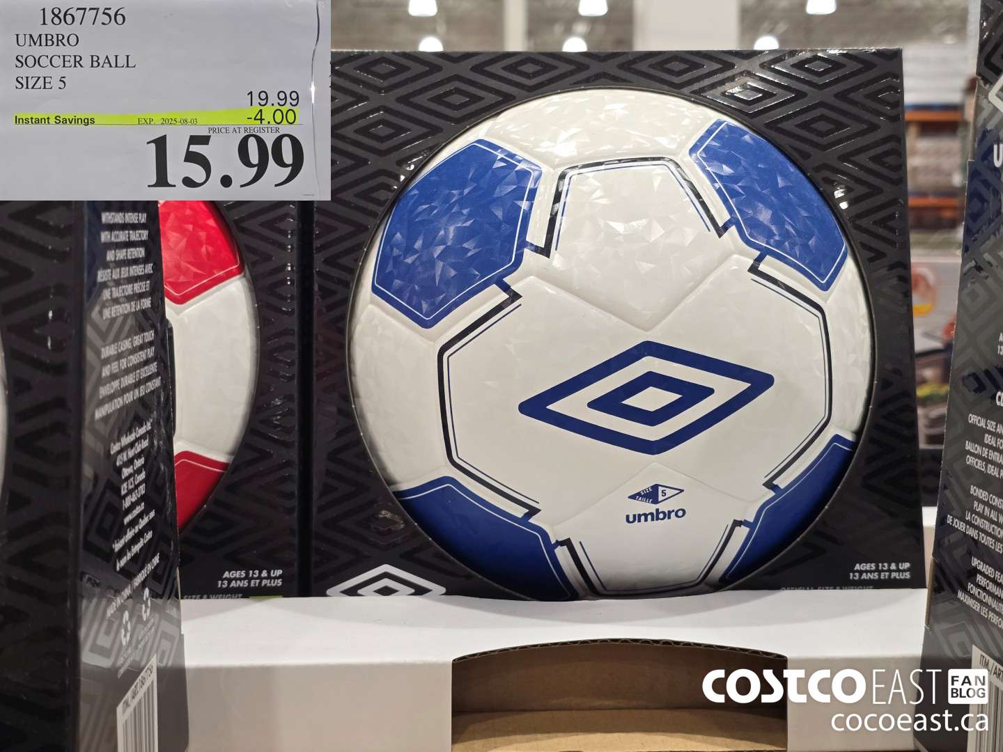 1867756 UMBRO - SOCCER BALL SIZE 5 ($4.00 INSTANT SAVINGS EXPIRES ON 2025-08-03) $15.99