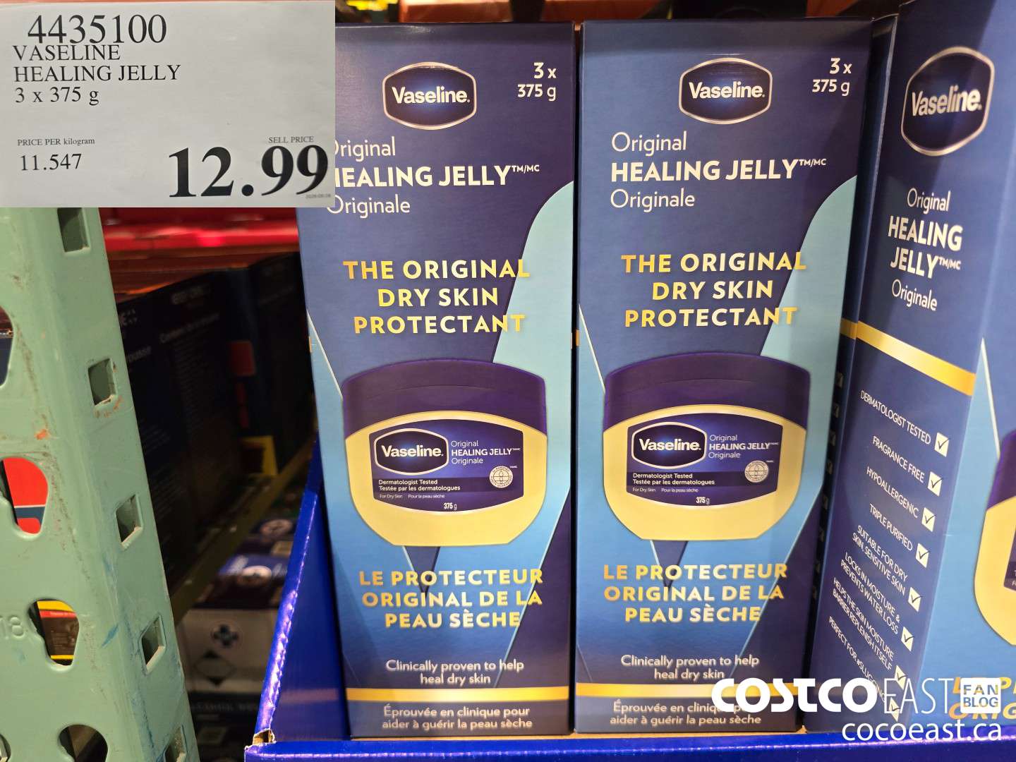 4435100 VASELINE PETROLEUM JELLY 3 X 375 G $12.99