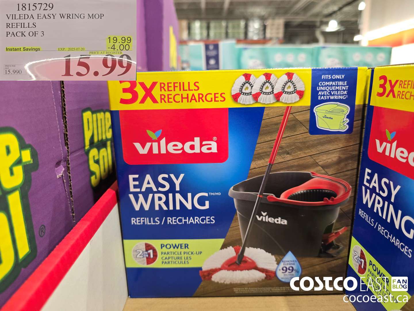 1815729 VILEDA EASY WRING MOP REFILLS PACK OF 3 ($4.00 INSTANT SAVINGS EXPIRES ON 2025-07-20) $15.99