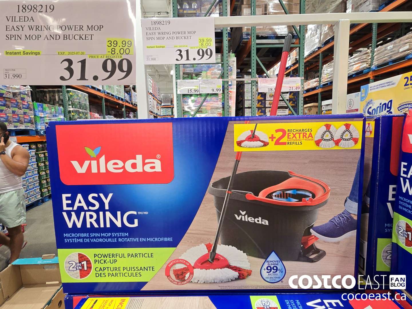 1898219 VILEDA EASY WRING POWER MOP SPIN MOP AND BUCKET ($8.00 INSTANT SAVINGS EXPIRES ON 2025-07-20) $31.99