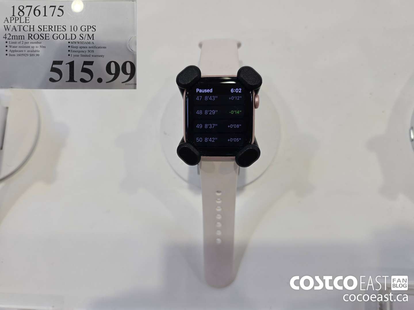 1876175 WATCH SERIES 10 GPS 42mm ROSE GOLD S/M  $515.99