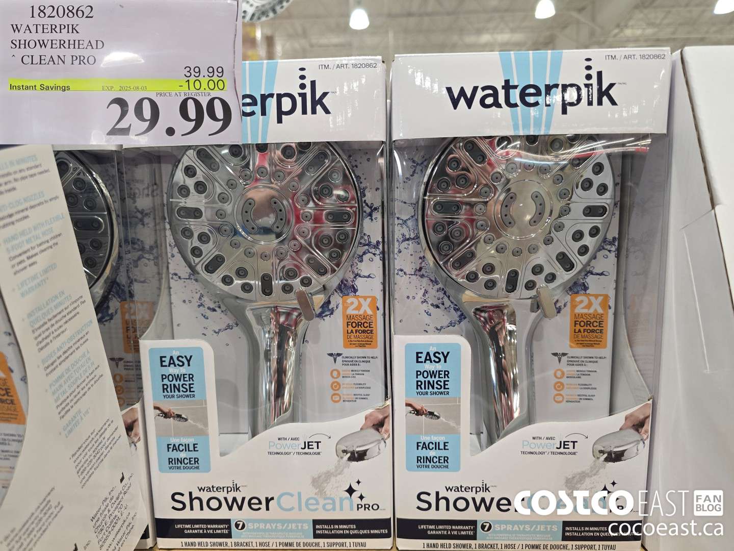 1820862 WATERPIK SHOWERHEAD CLEAN PRO ($10.00 INSTANT SAVINGS EXPIRES ON 2025-08-03) $29.99