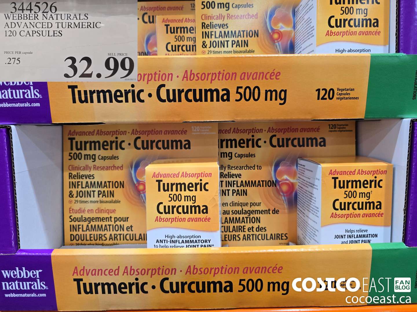 344526 WEBBER NATURALS ADVANCED TURMERIC 120 CAPSULES $32.99