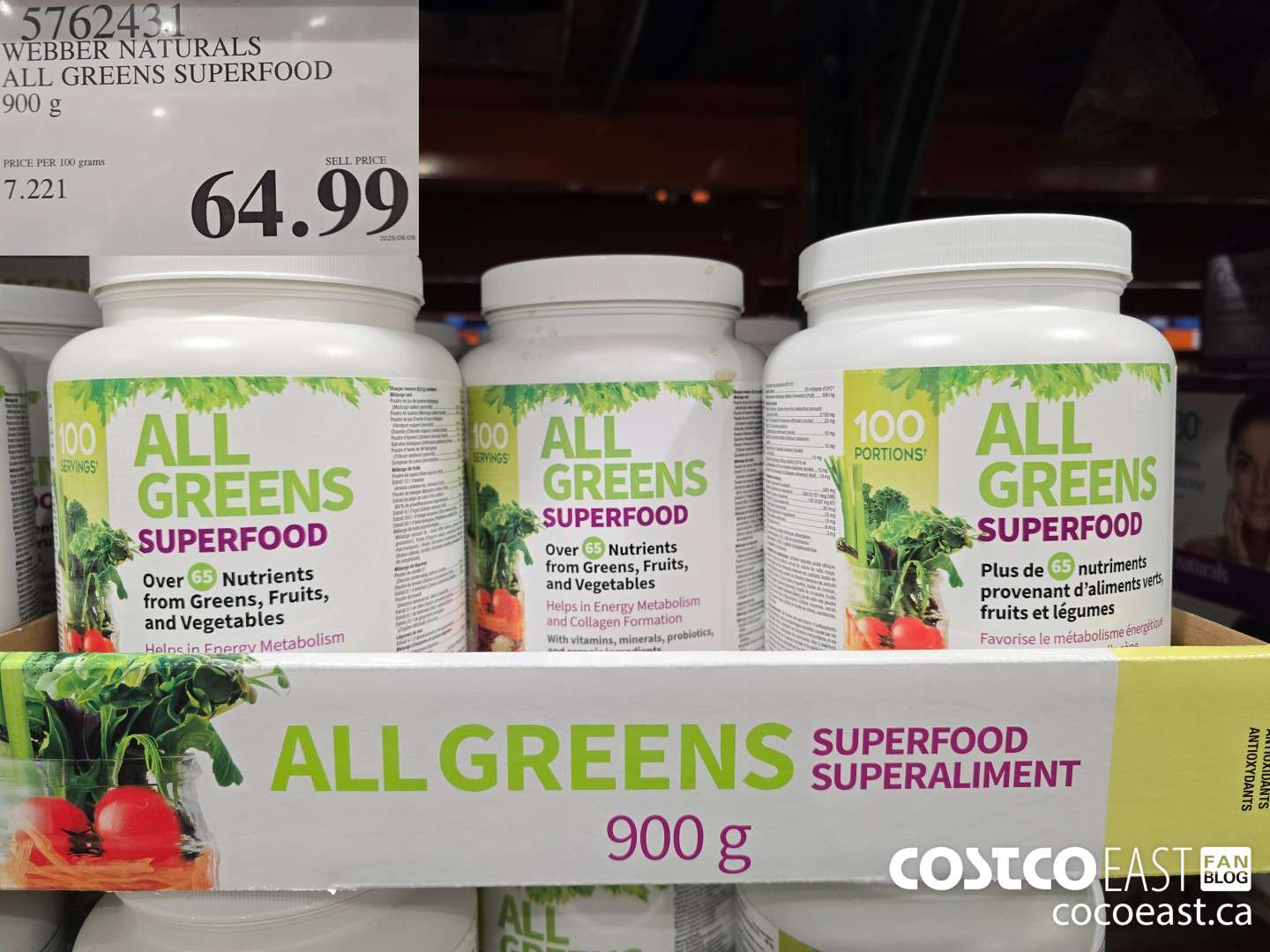5762431 WEBBER NATURALS ALL GREENS SUPERFOOD 900G $64.99