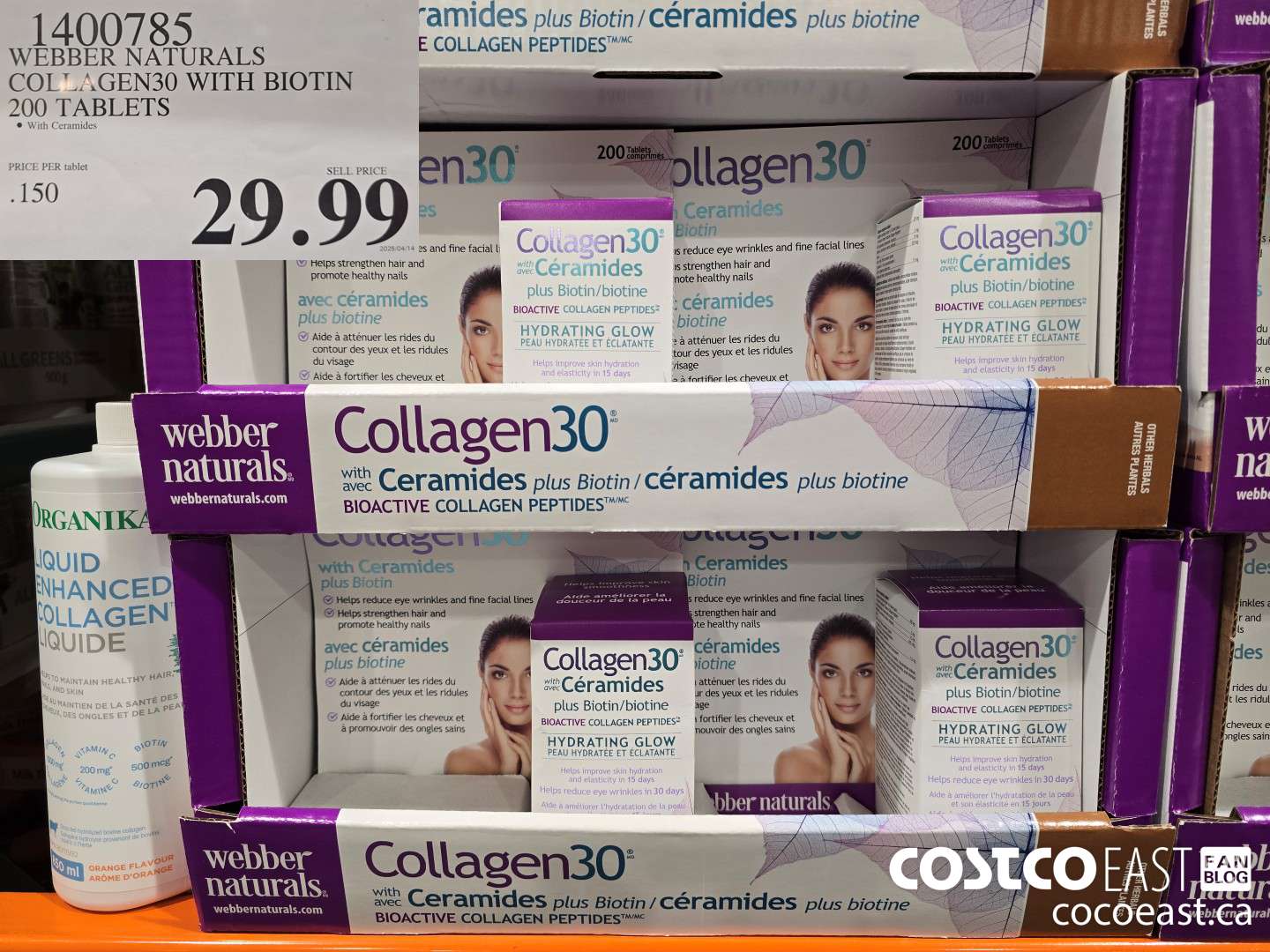1400785 WEBBER NATURALS COLLAGEN30 WITH BIOTIN & CERAMIDES 200 TABLETS $29.99
