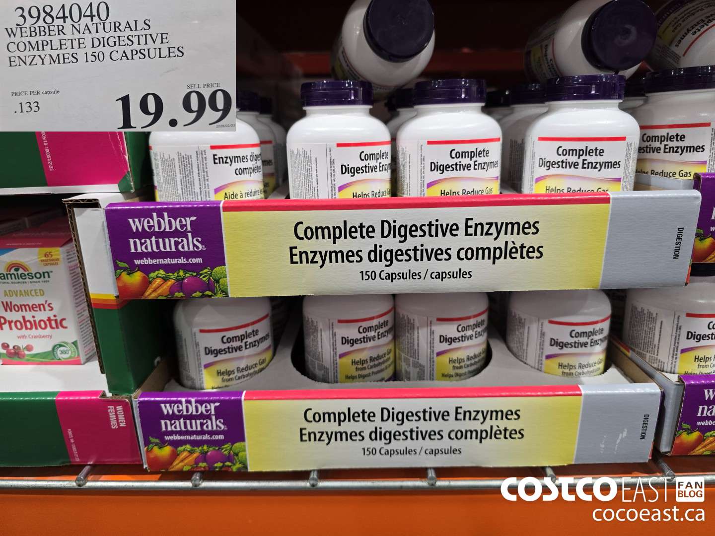 3984040 WEBBER NATURALS COMPLETE DIGESTIVE ENZYMES 150 CAPSULES $19.99