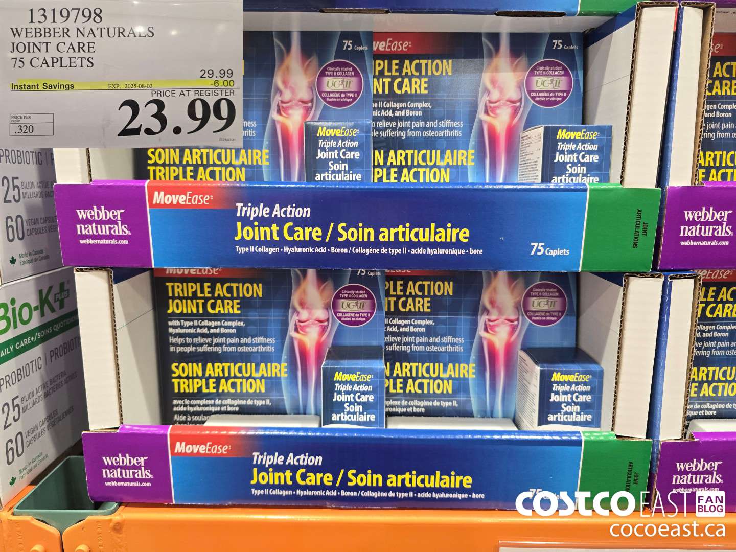 1319798 WEBBER NATURALS JOINT CARE 75 CAPLETS ($6.00 INSTANT SAVINGS EXPIRES ON 2025-08-03) $23.99