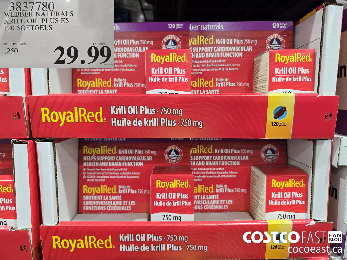 3837780 WEBBER NATURALS KRILL OIL PLUS ES 120 SOFTGELS $29.99