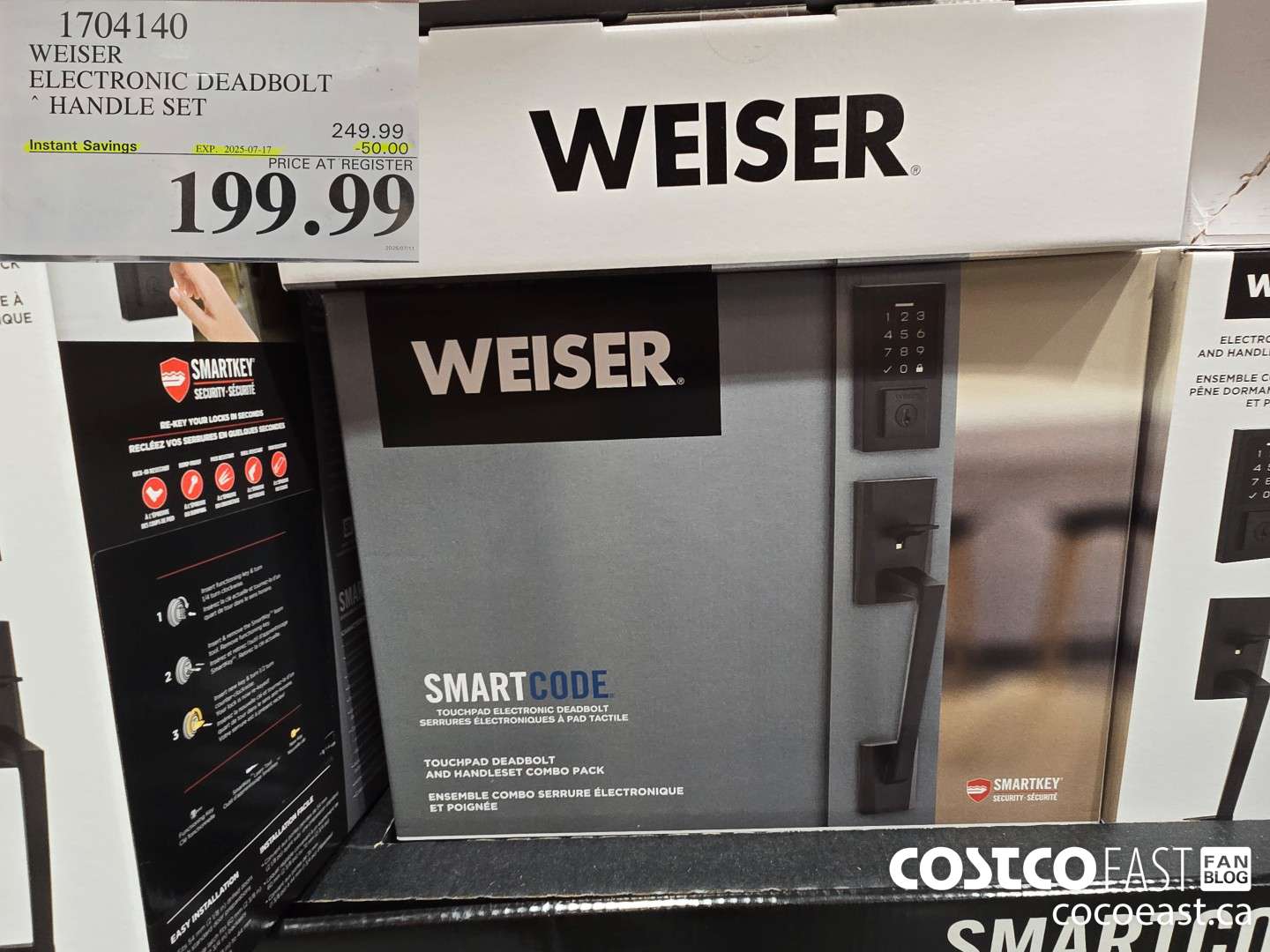 1704140 WEISER ELECTRONIC DEADBOLT HANDLE SET ($50.00 INSTANT SAVINGS EXPIRES ON 2025-07-17) $199.99