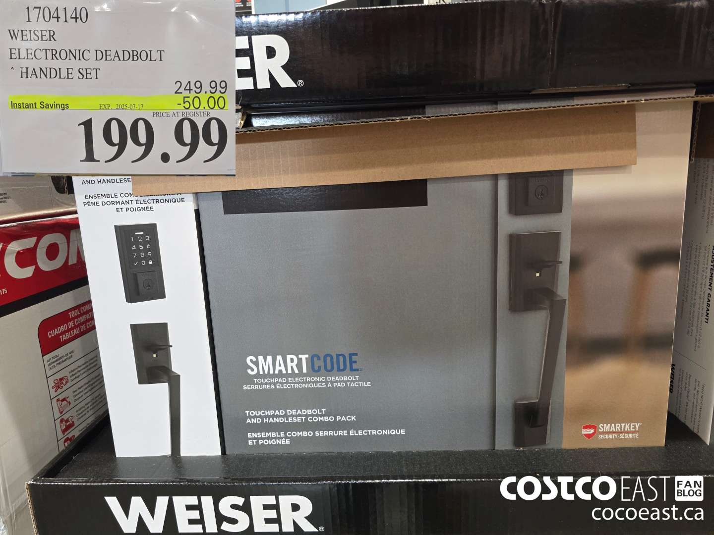 1704140 WEISER ELECTRONIC DEADBOLT HANDLE SET ($50.00 INSTANT SAVINGS EXPIRES ON 2025-07-17) $199.99