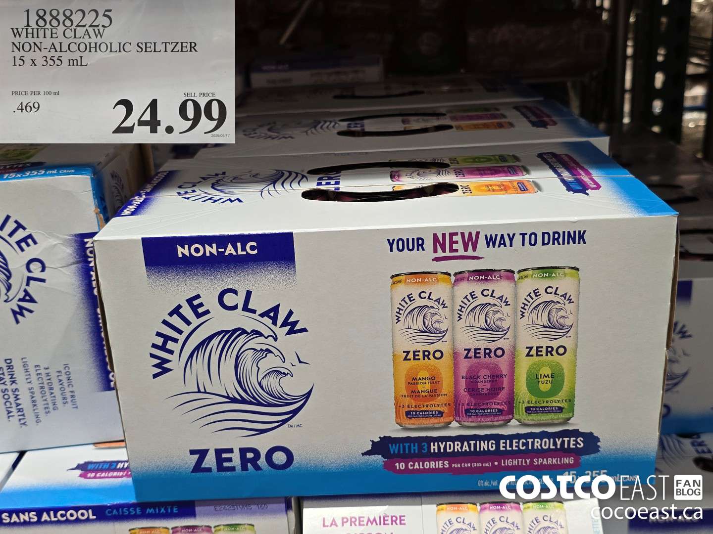 1888225 WHITE CLAW NON-ALCOHOLIC SELTZER 15 X 355 ML $24.99