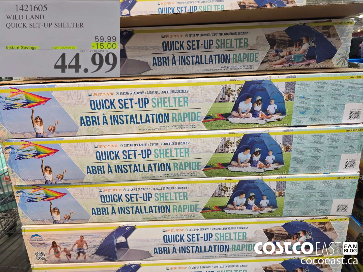 1421605 WILD LAND QUICK SET-UP SHELTER ($15.00 INSTANT SAVINGS EXPIRES ON 2025-07-27) $44.99