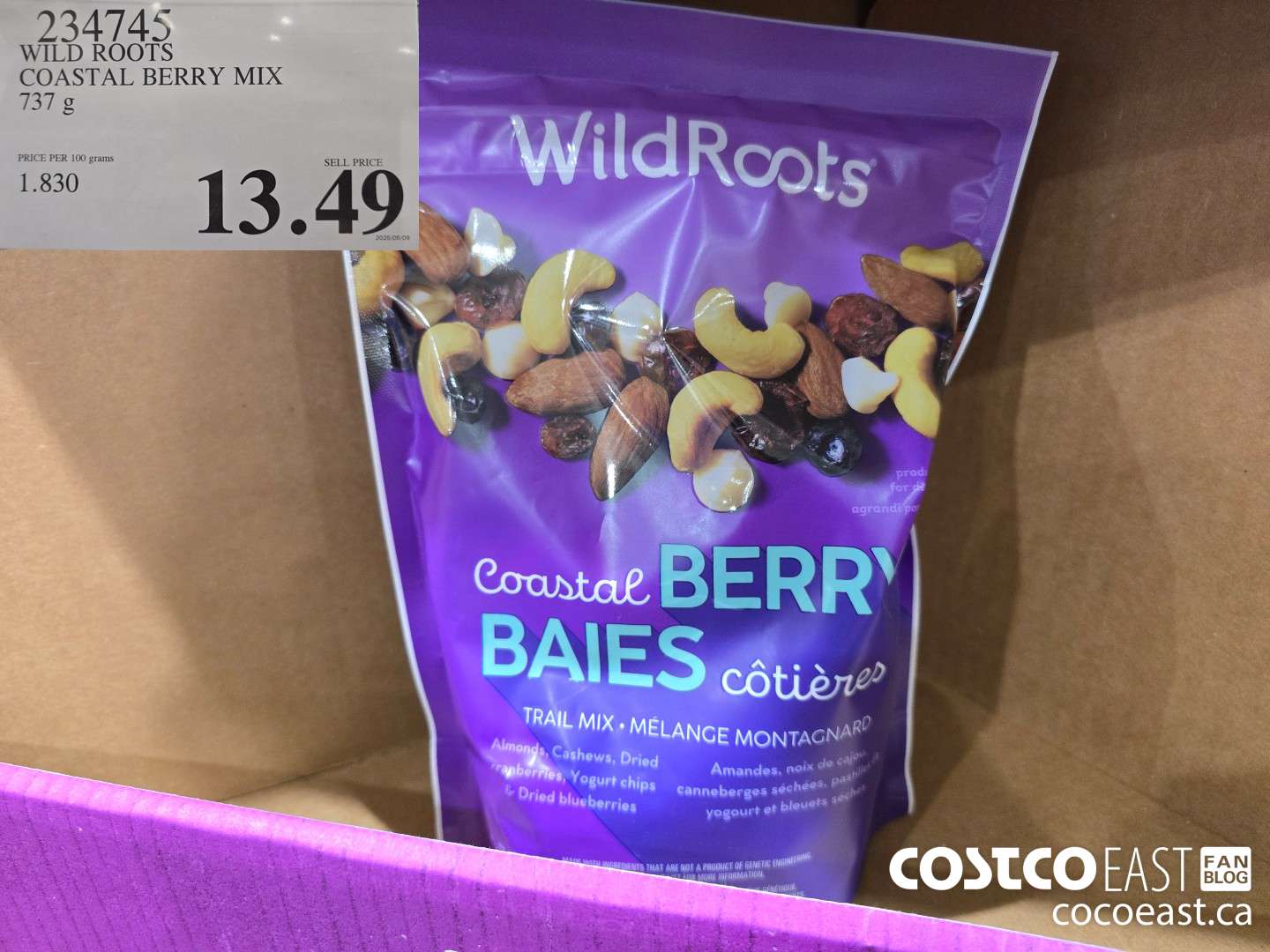 234745 WILD ROOTS COASTAL BERRY MIX 737 G $13.49