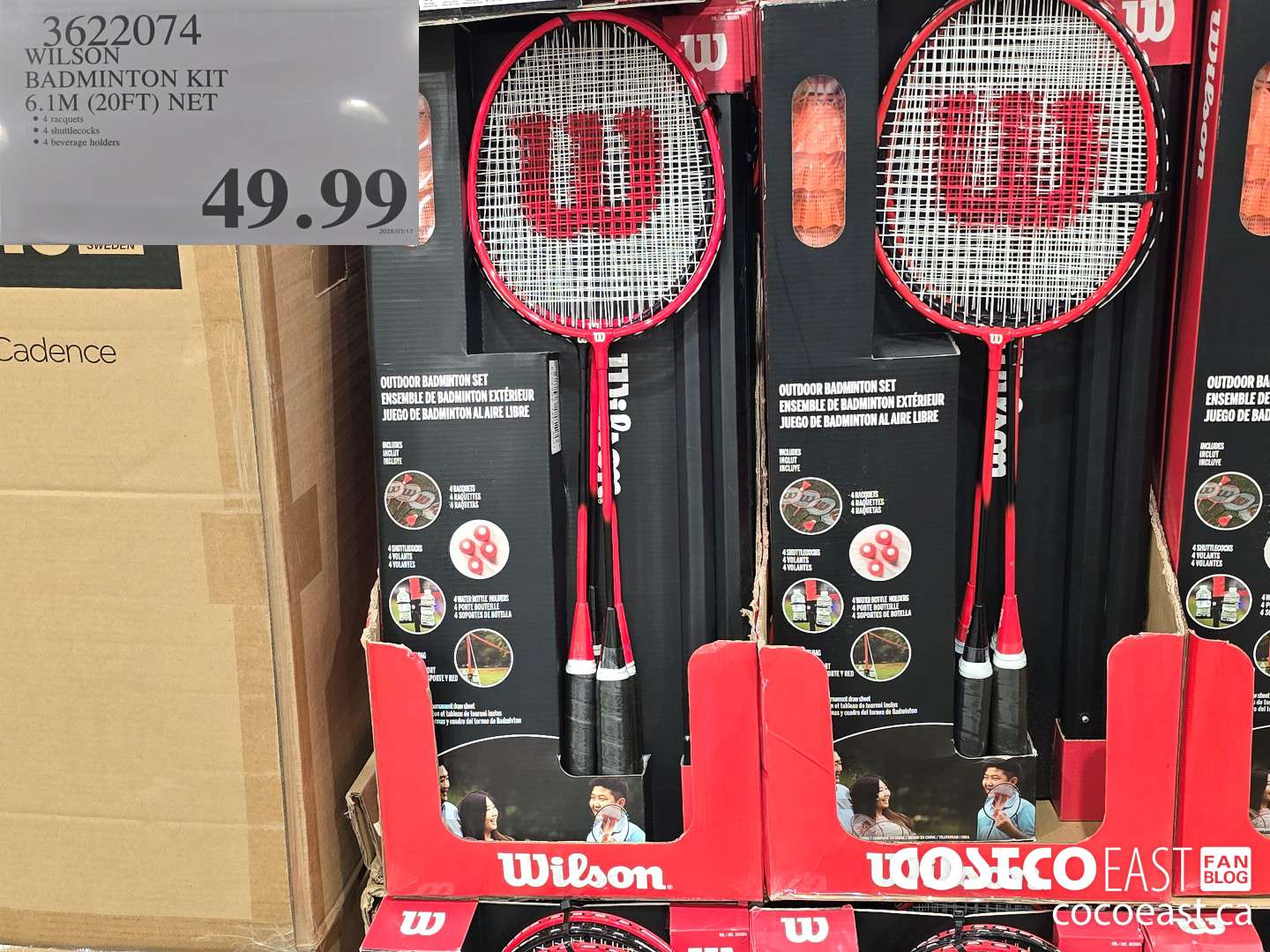 3622074 WILSON BADMINTON KIT 6.1 M (20FT) NET $49.99