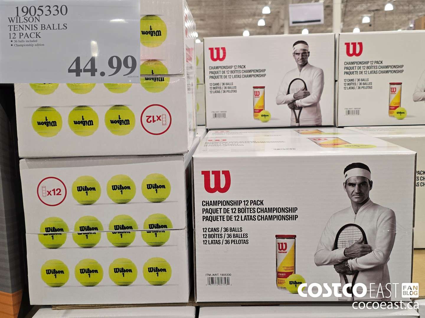 1905330 WILSON TENNIS BALLS 12 PACK $44.99