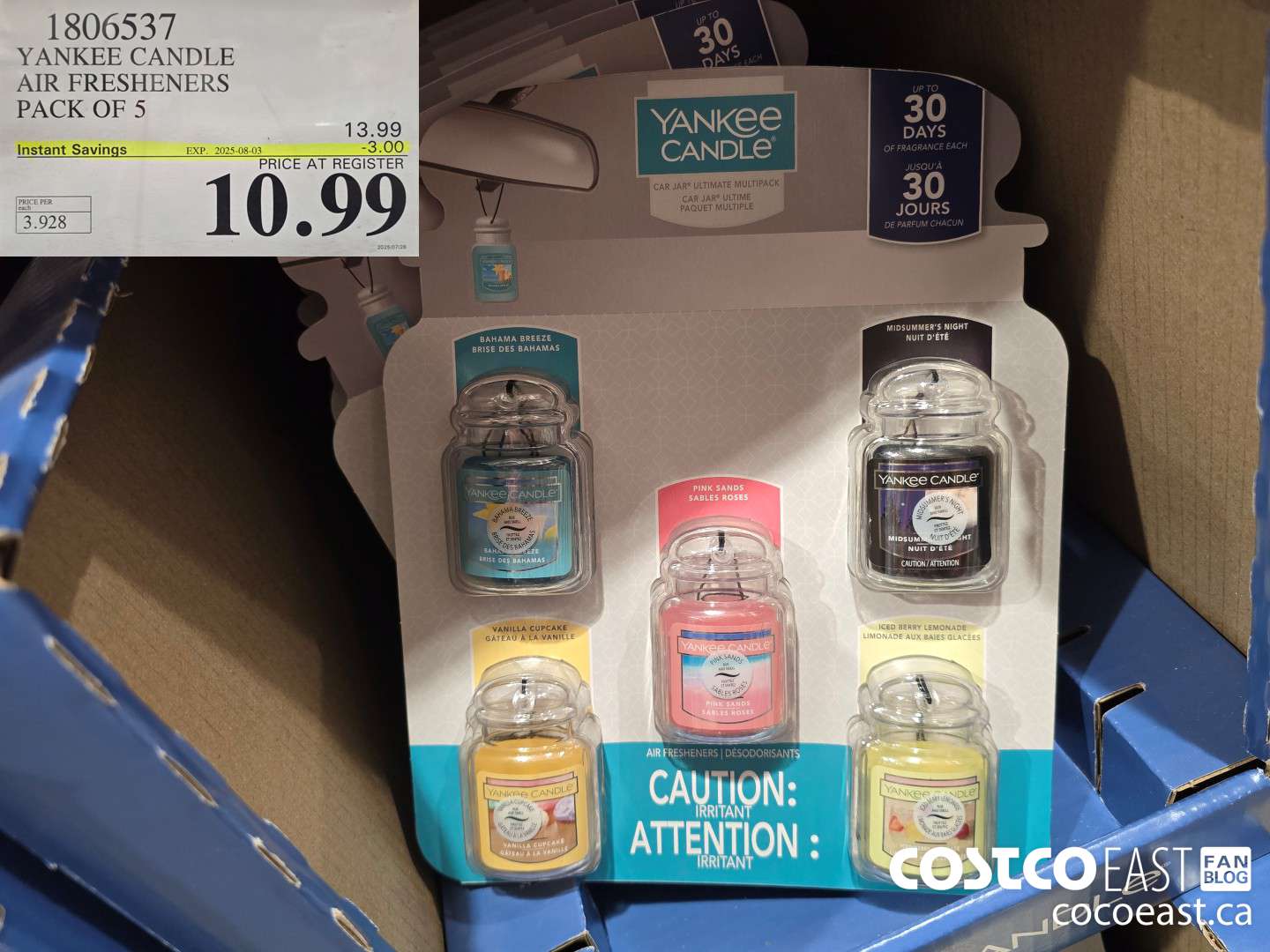 1806537 YANKEE CANDLE AIR FRESHENER PACK OF 5 ($3.00 INSTANT SAVINGS EXPIRES ON 2025-08-03) $10.99