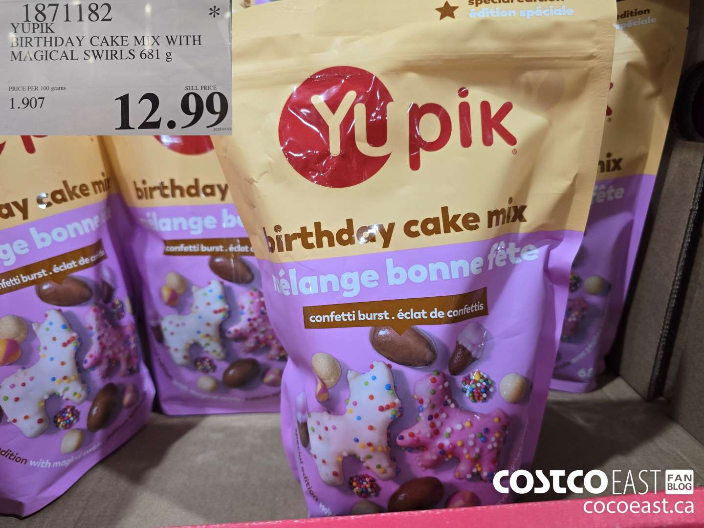 1871182 YUPIK BIRTHDAY CAKE MIX WITH MAGICAL SWIRLS 681 g $12.99