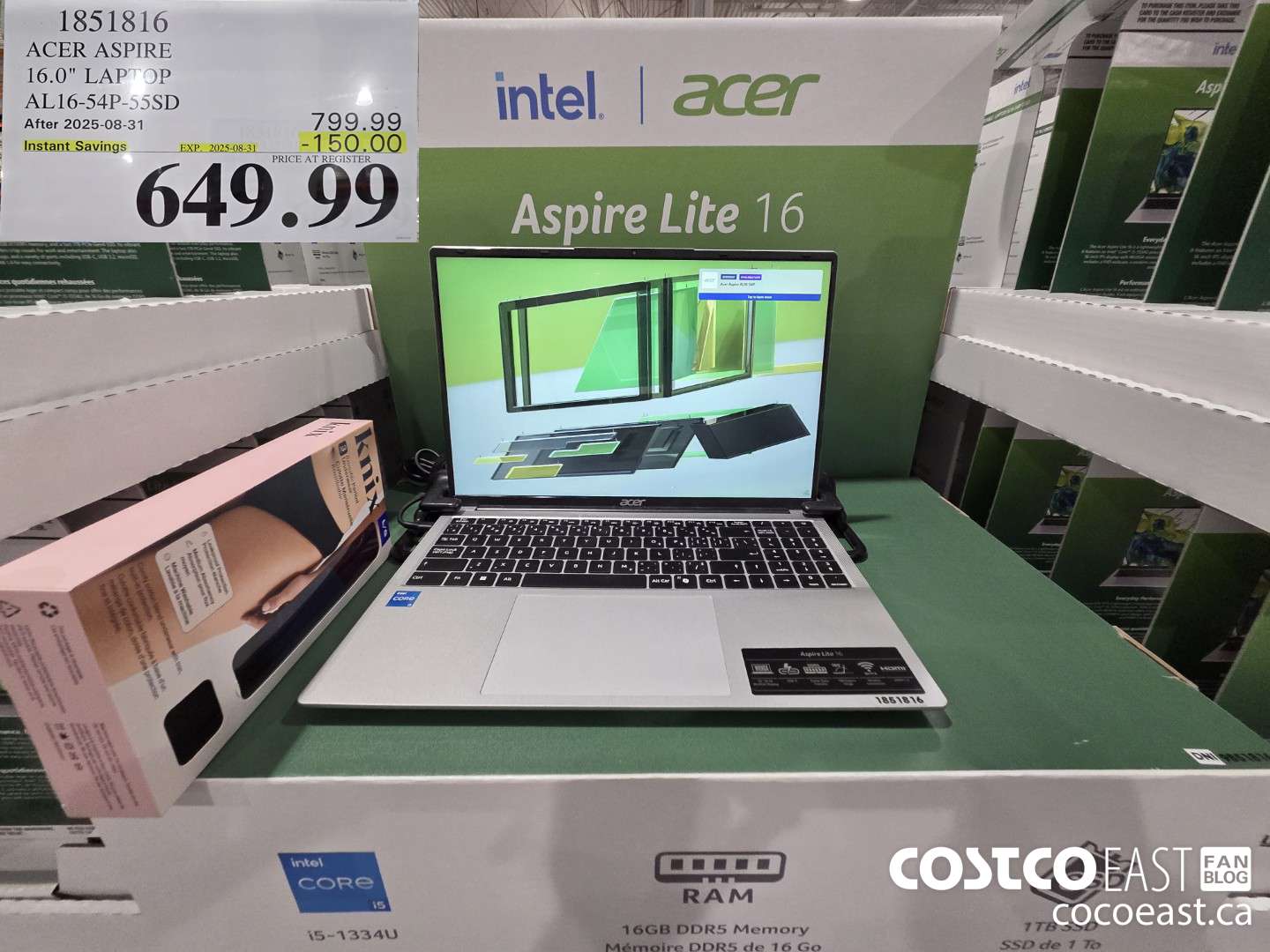 1851816 ACER ASPIRE 16.0° LAPTOP AL16-54P-55SD ($150.00 INSTANT SAVINGS EXPIRES ON 2025-08-31) $649.99