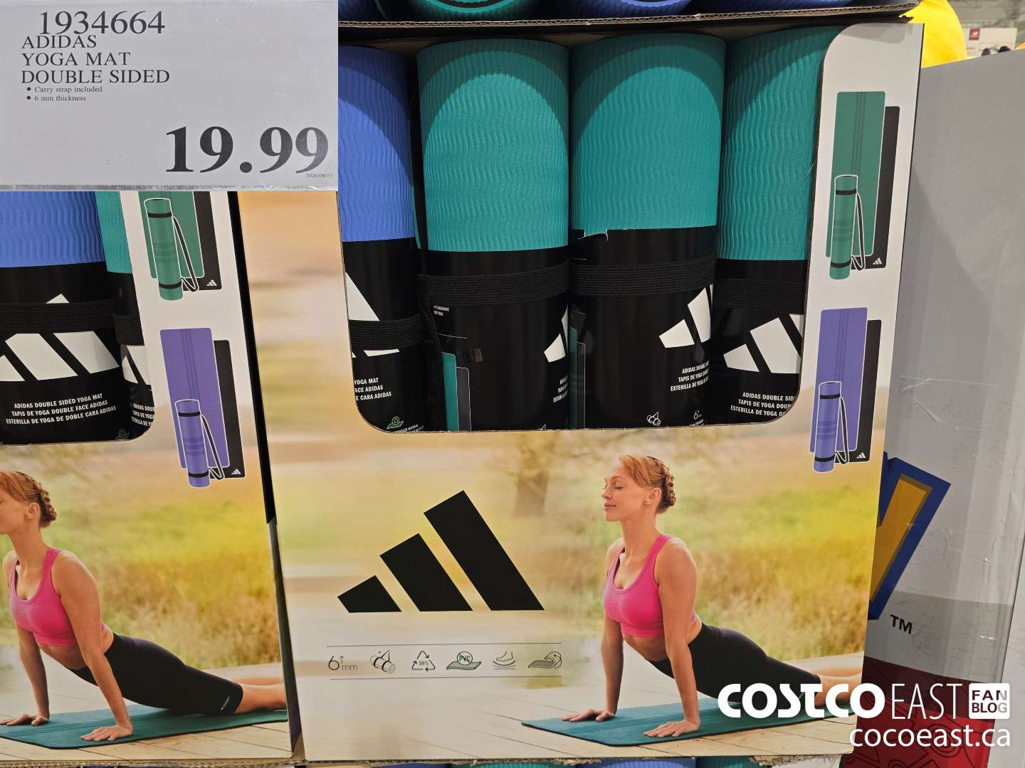1934664 ADIDAS YOGA MAT DOUBLE SIDED $19.99
