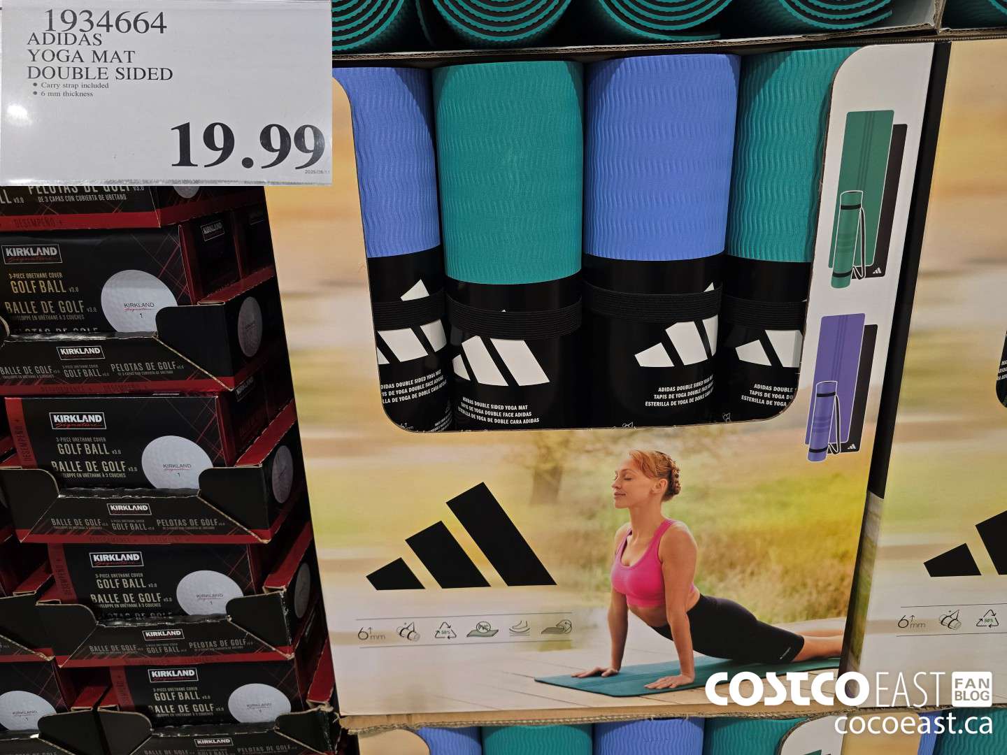 1934664 ADIDAS YOGA MAT DOUBLE SIDED $19.99