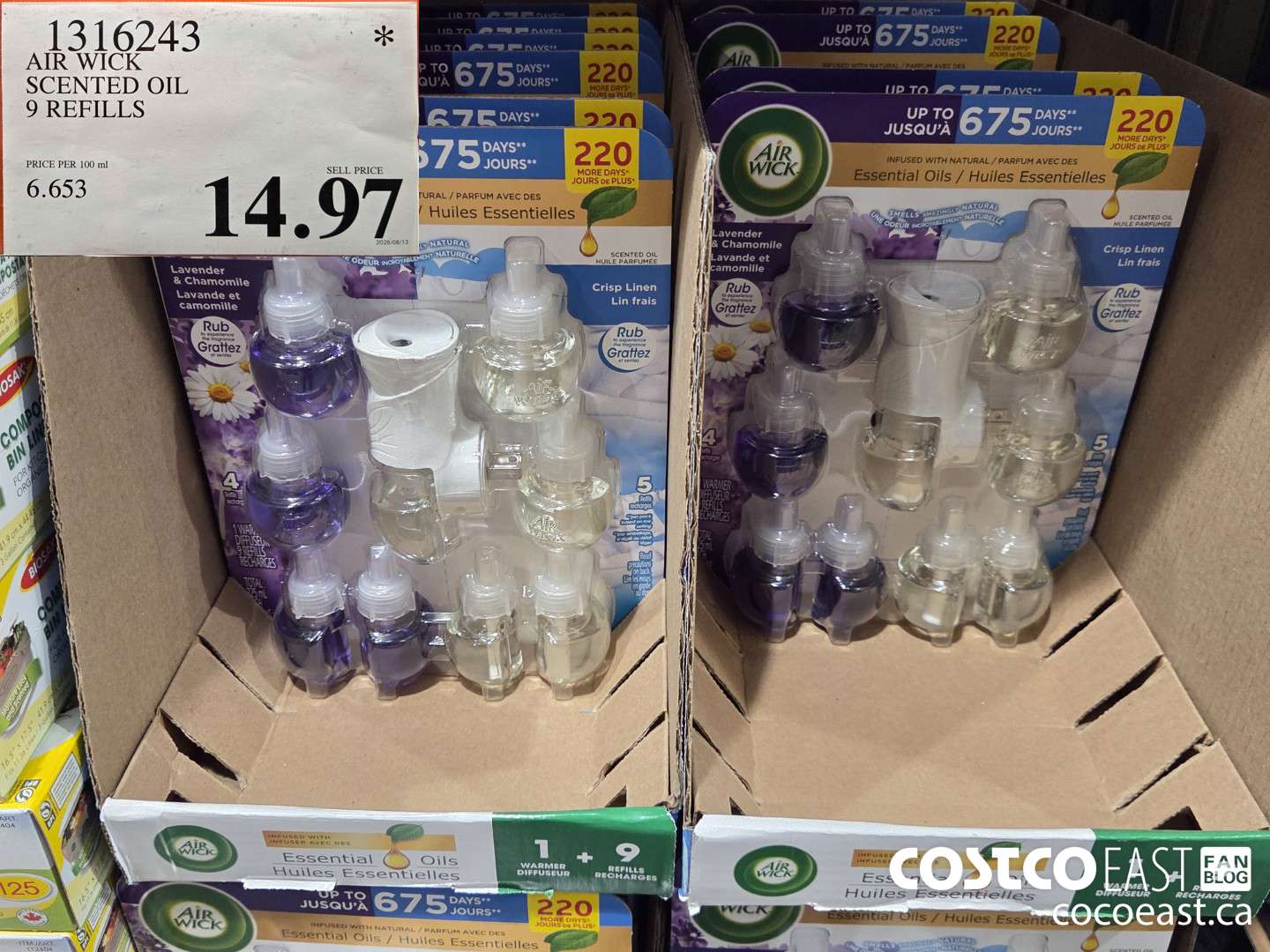 1316243 AIR WICK SCENTED OIL 9 REFILLS ($5.00 INSTANT SAVINGS) $14.97