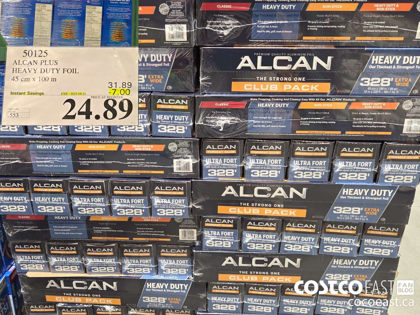 50125 ALCAN HEAVY DUTY ALUMINUM FOIL 45 CM X 100 M ($7.00 INSTANT SAVINGS EXPIRES ON 2025-05-25) $24.89