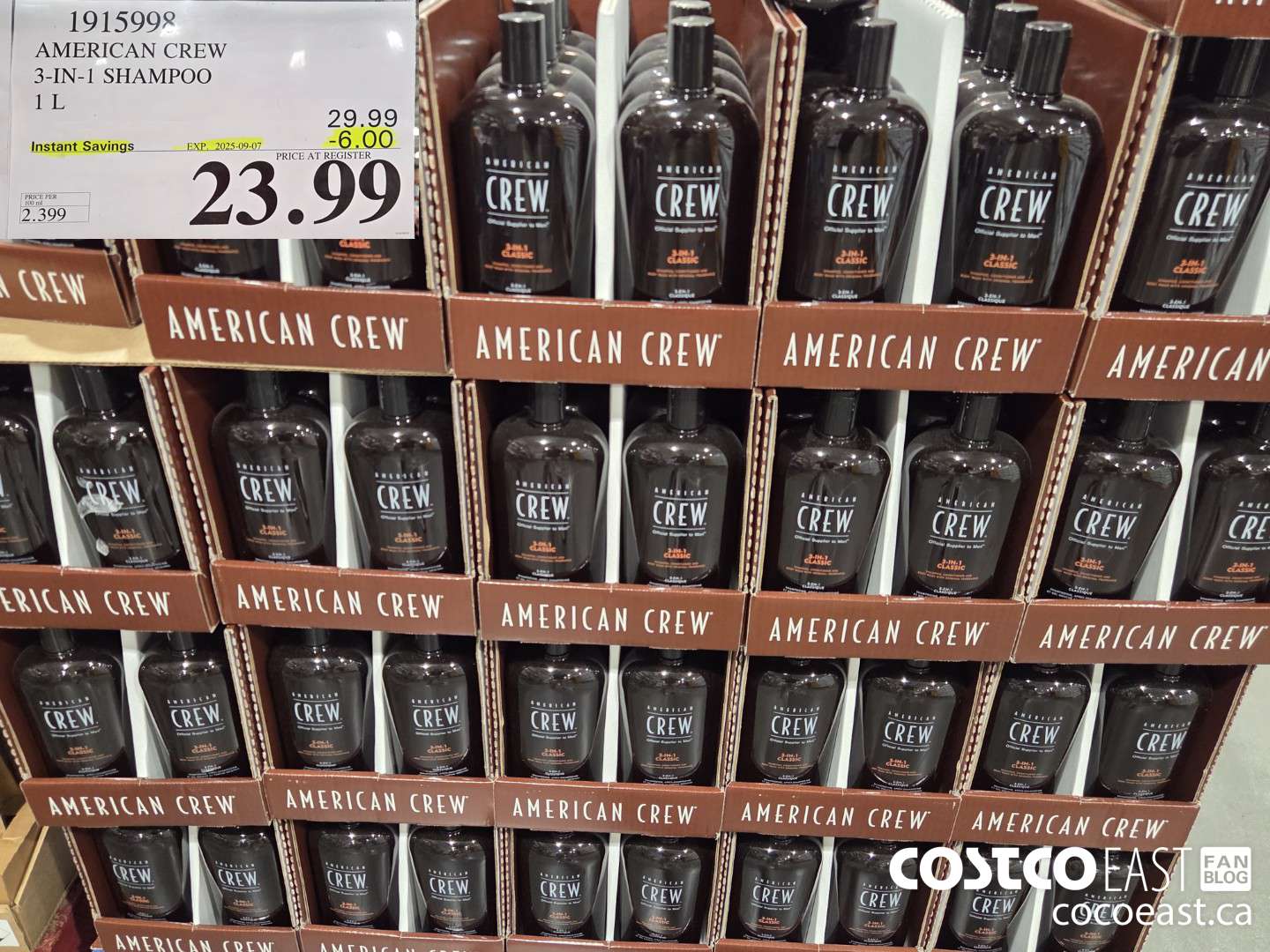 1915998 AMERICAN CREW 3-IN-1 SHAMPOO 1 L ($6.00 INSTANT SAVINGS EXPIRES ON 2025-09-07) $23.99