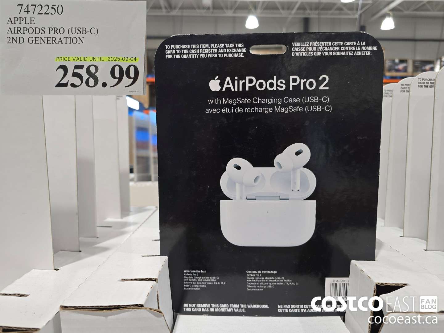 7472250 APPLE AIRPODS PRO (USB-C) 2ND GENERATION $258.99