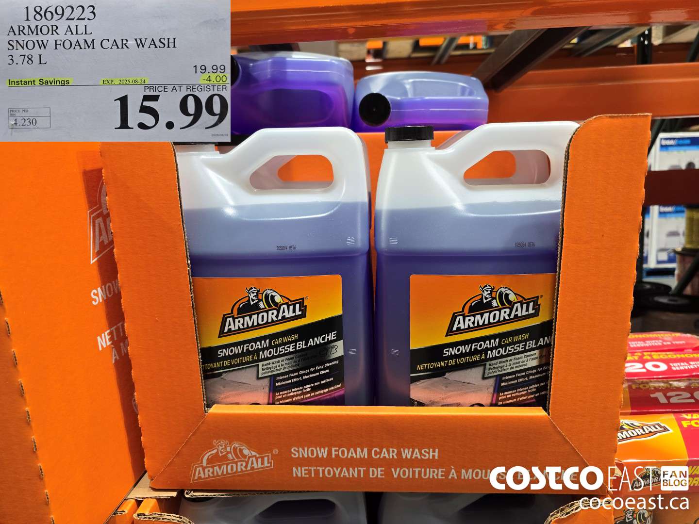 1869223 ARMOR ALL SNOW FOAM CAR WASH 3.78 L ($4.00 INSTANT SAVINGS EXPIRES ON 2025-08-24) $15.99