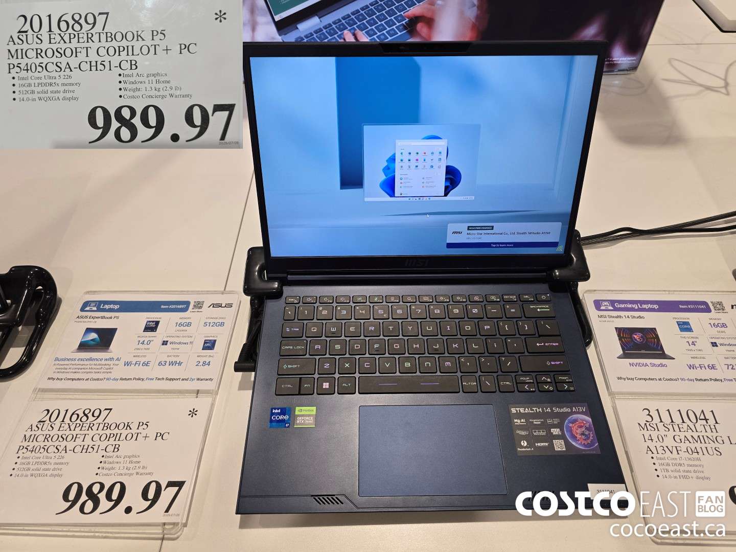 2016897 ASUS EXPERTBOOK P5 MICROSOFT COPILOT+ PC P5405CSA-CHS51-CB $989.97