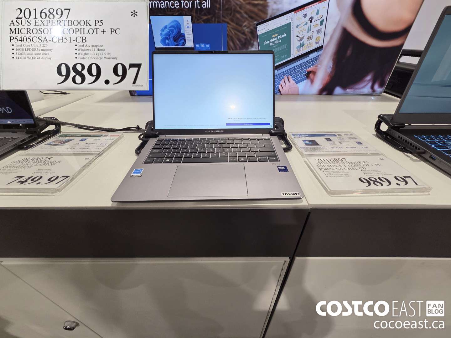 2016897 ASUS EXPERTBOOK P5 MICROSOFT COPILOT+ PC P5405CSA-CHS51-CB $989.97