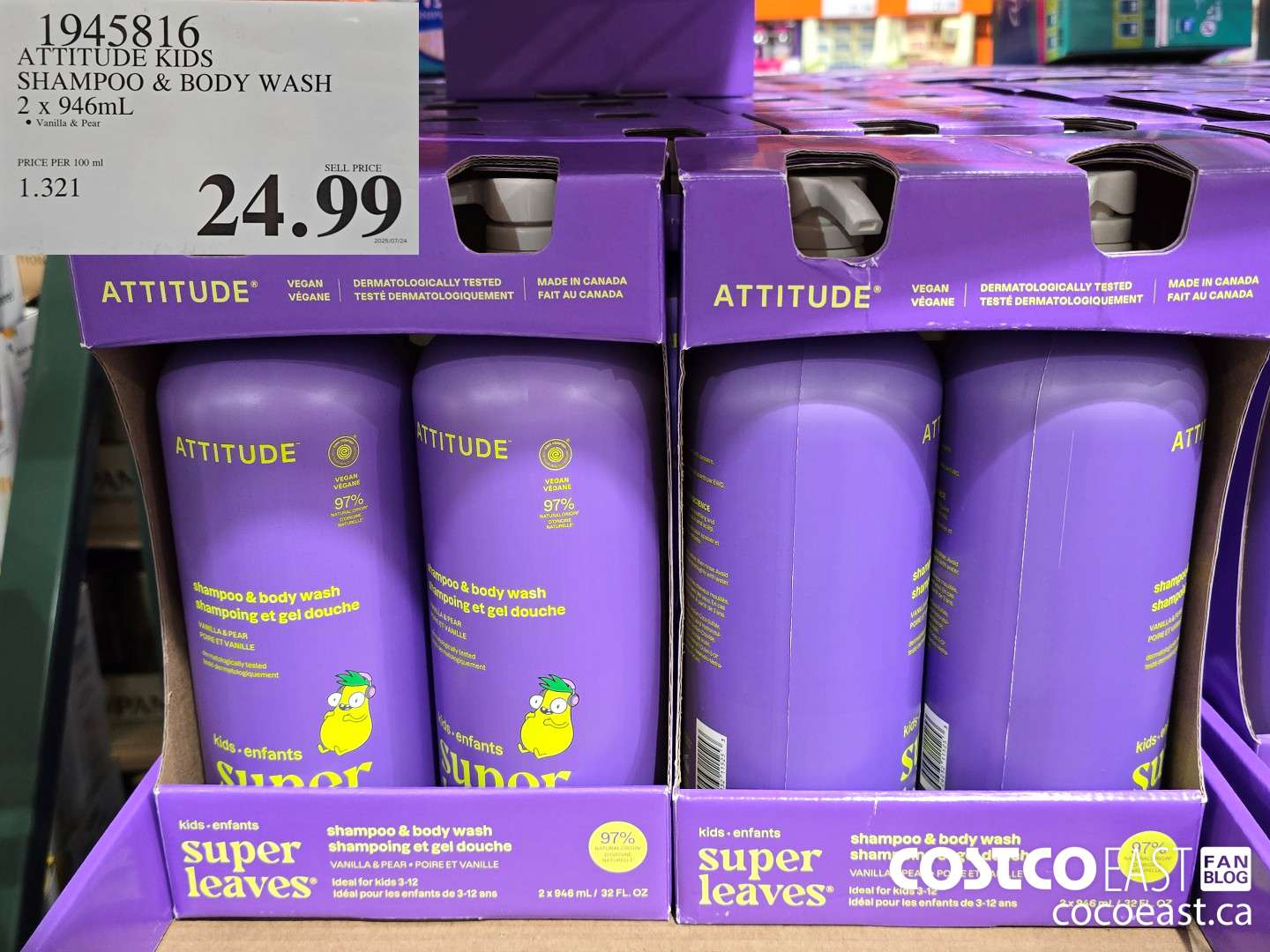 1945816 ATTITUDE KIDS SHAMPOO & BODY WASH 2 x 946mL $24.99