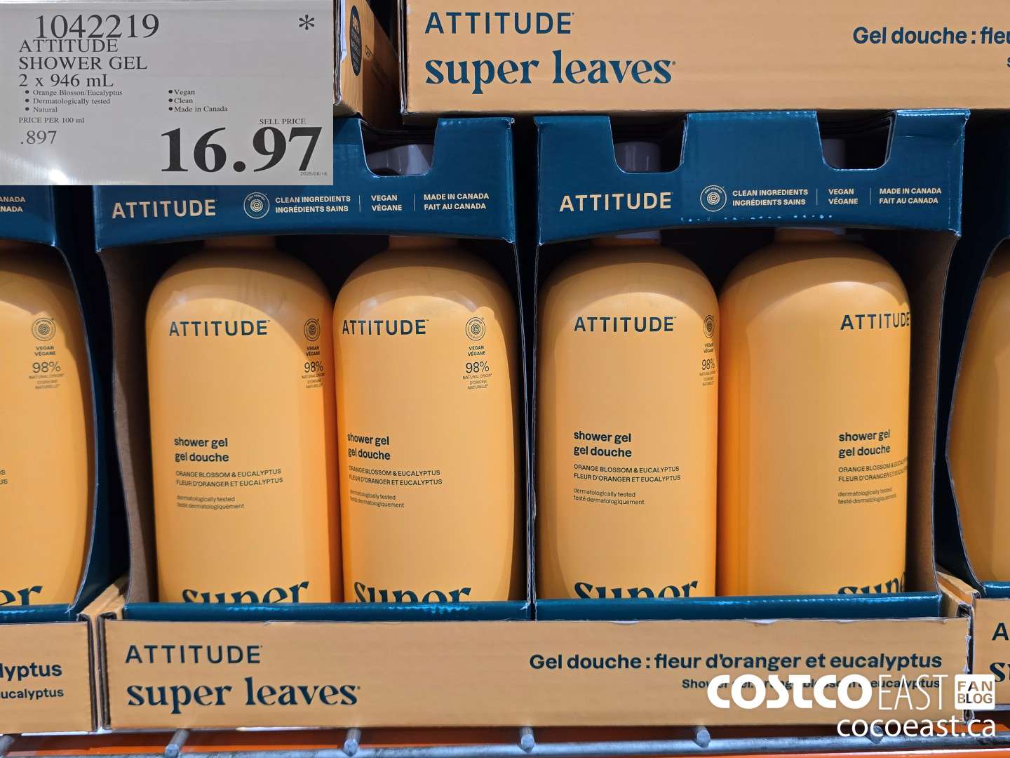 1042219 ATTITUDE SHOWER GEL 2 x 946 mL $16.97