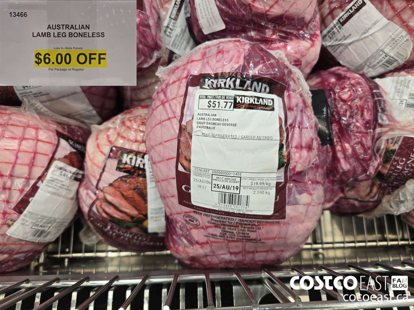 13466 AUSTRALIAN LAMB LEG BONELESS ($6.00 INSTANT SAVINGS)