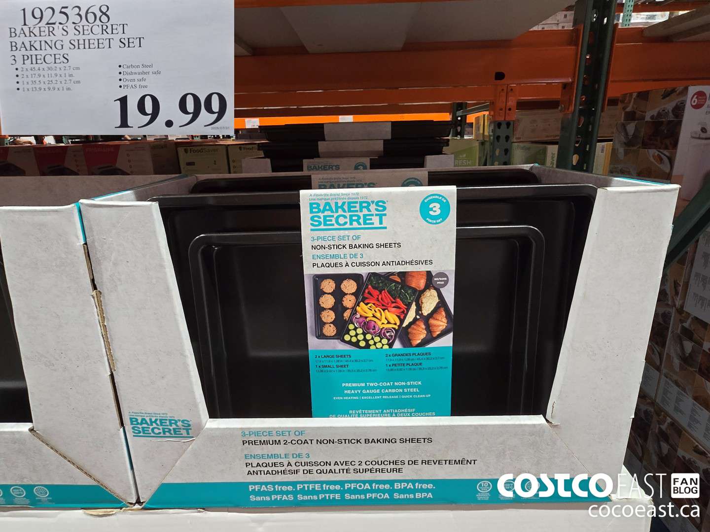 1925368 BAKER'S SECRET BAKING SHEET SET 3 PIECES $19.99