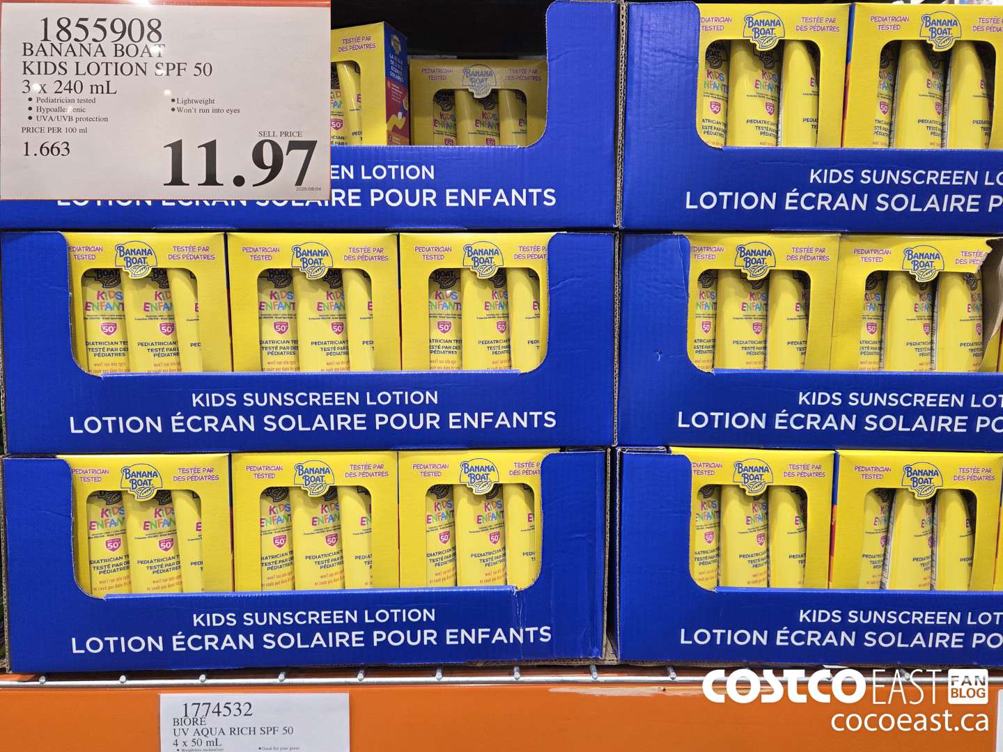 1855908 BANANA BOAT KIDS LOTION SPF 50 3 x 240 mL ($17.00 INSTANT SAVINGS) $11.97