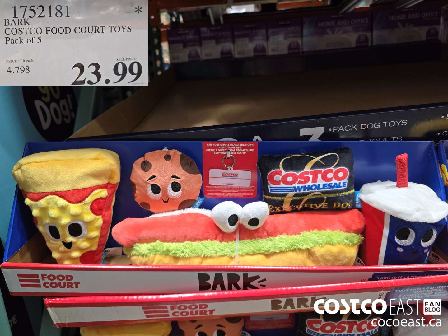 1752181 BARK COSTCO FOOD COURT TOYS PACK OF 5 $23.99