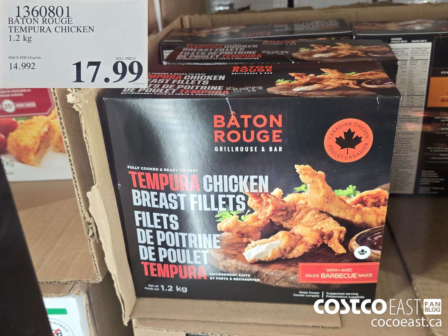 1360801 BATON ROUGE TEMPURA CHICKEN 1.2 KG $17.99