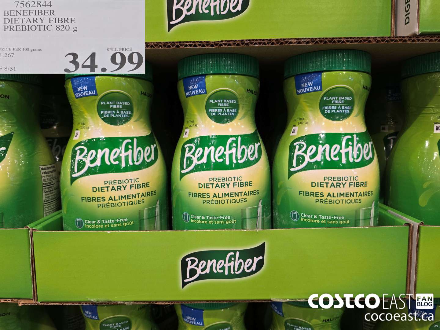 7562844 BENEFIBER DIETARY FIBRE PREBIOTIC 820 g $34.99