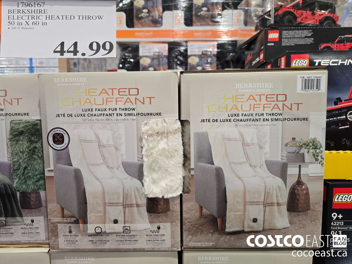 1796167 BERKSHIRE ELECTRIC HEATED THROW 50 IN X 60 IN $44.99