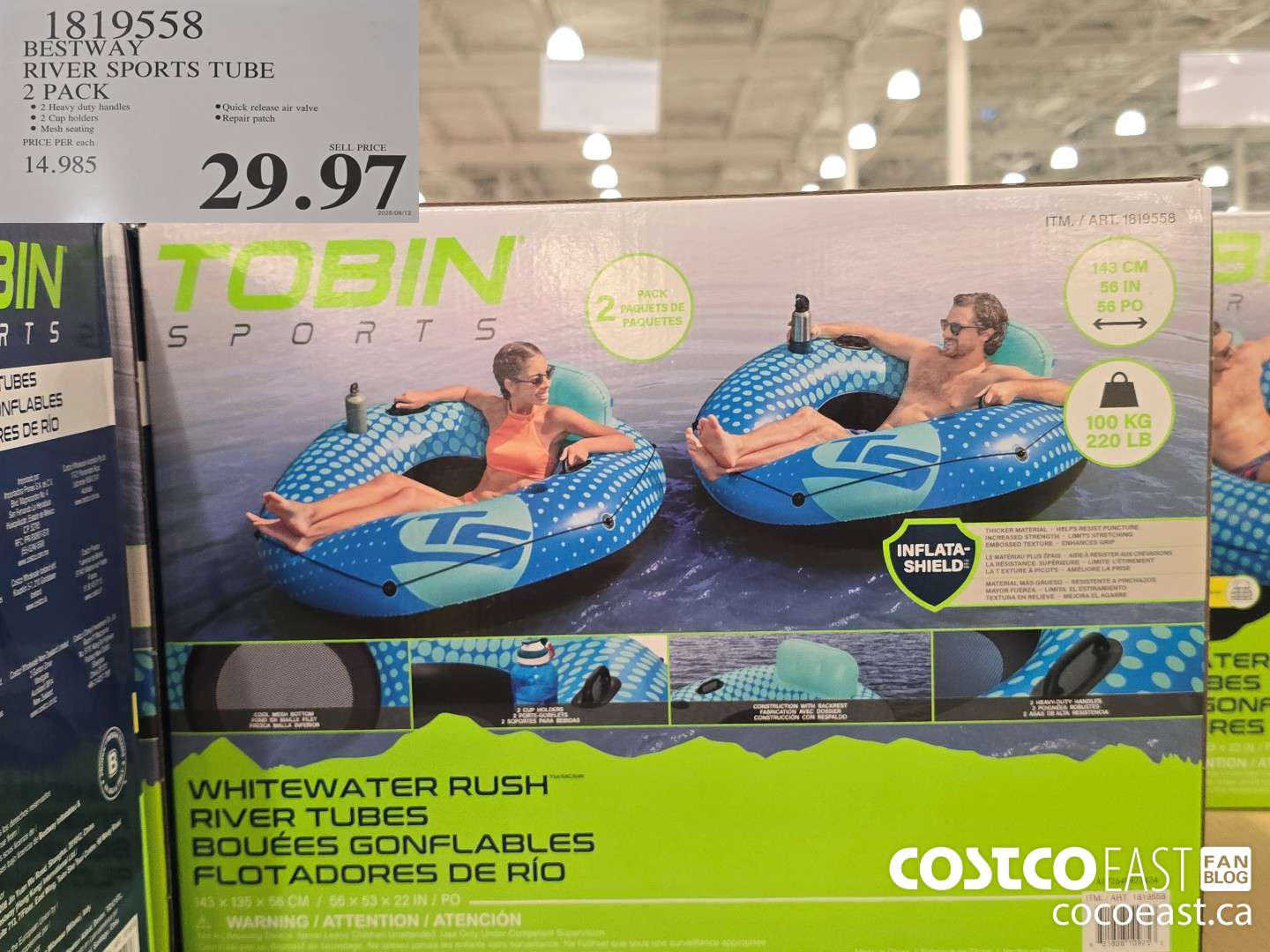 1819558 BESTWAY RIVER SPORTS TUBE 2 PACK $29.97