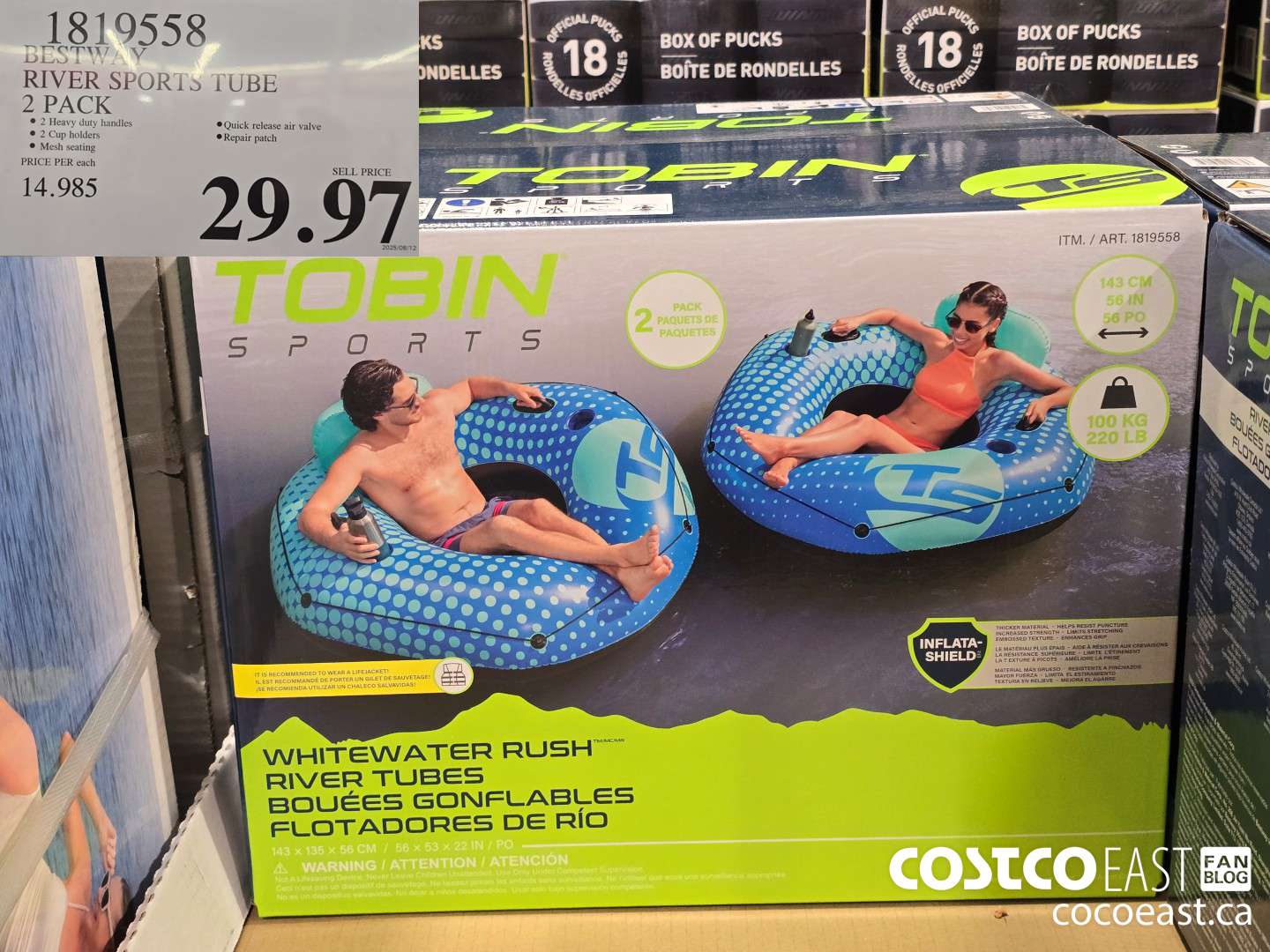 1819558 BESTWAY RIVER SPORTS TUBE 2 PACK $29.97