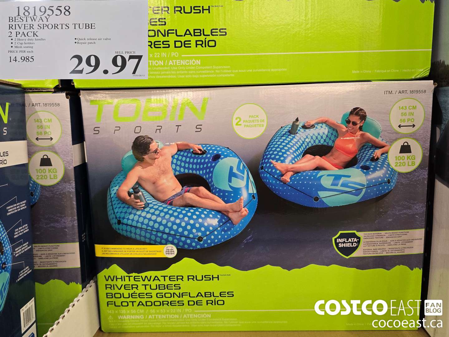 1819558 BESTWAY RIVER SPORTS TUBE 2 PACK $29.97