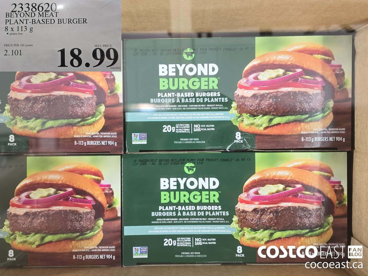 2338620 BEYOND MEAT PLANT-BASED BURGER 8 x 113 G $18.99
