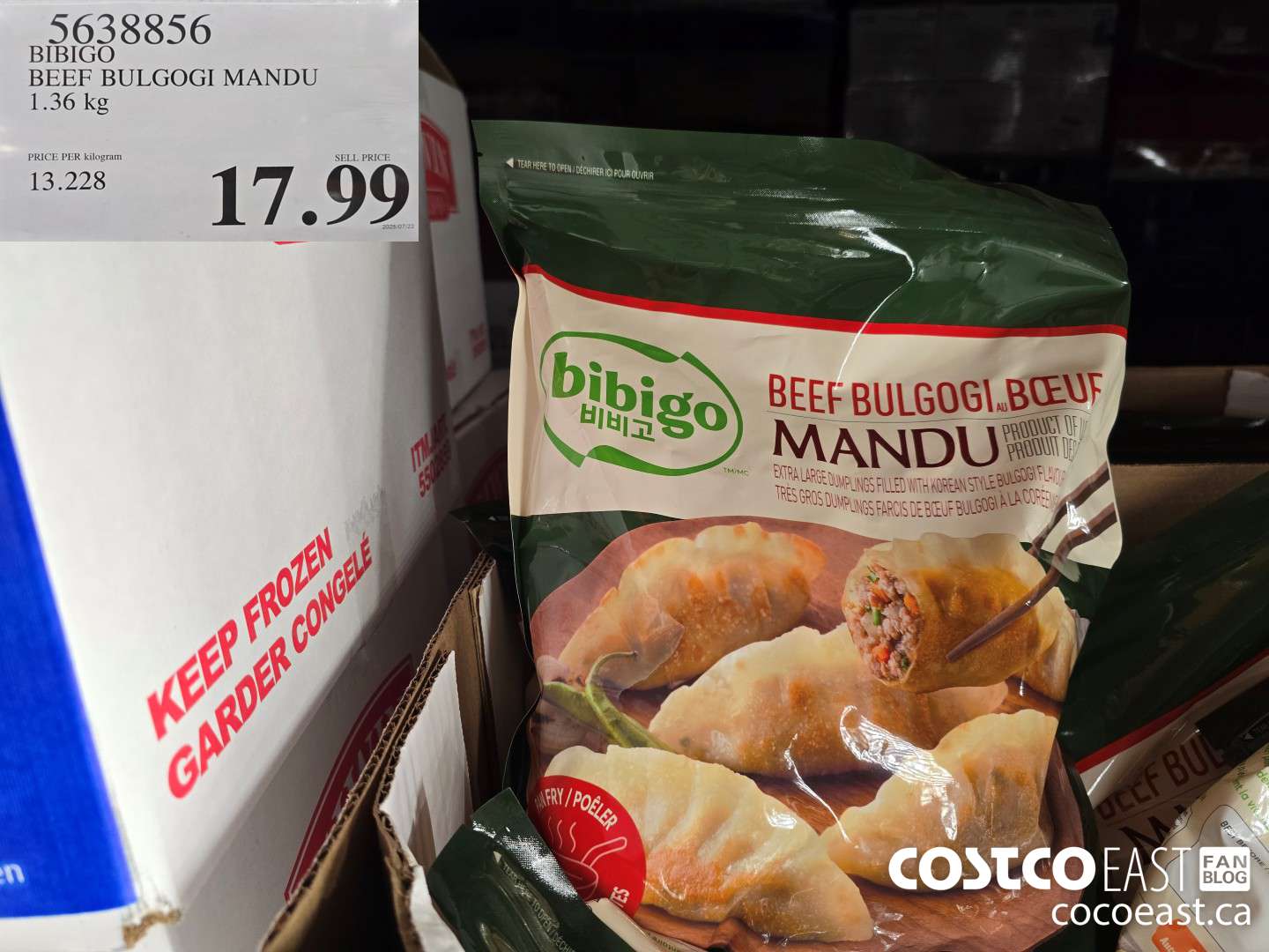 5638856 BIBIGO BEEF BULGOGI MANDU 1.36 kg $17.99