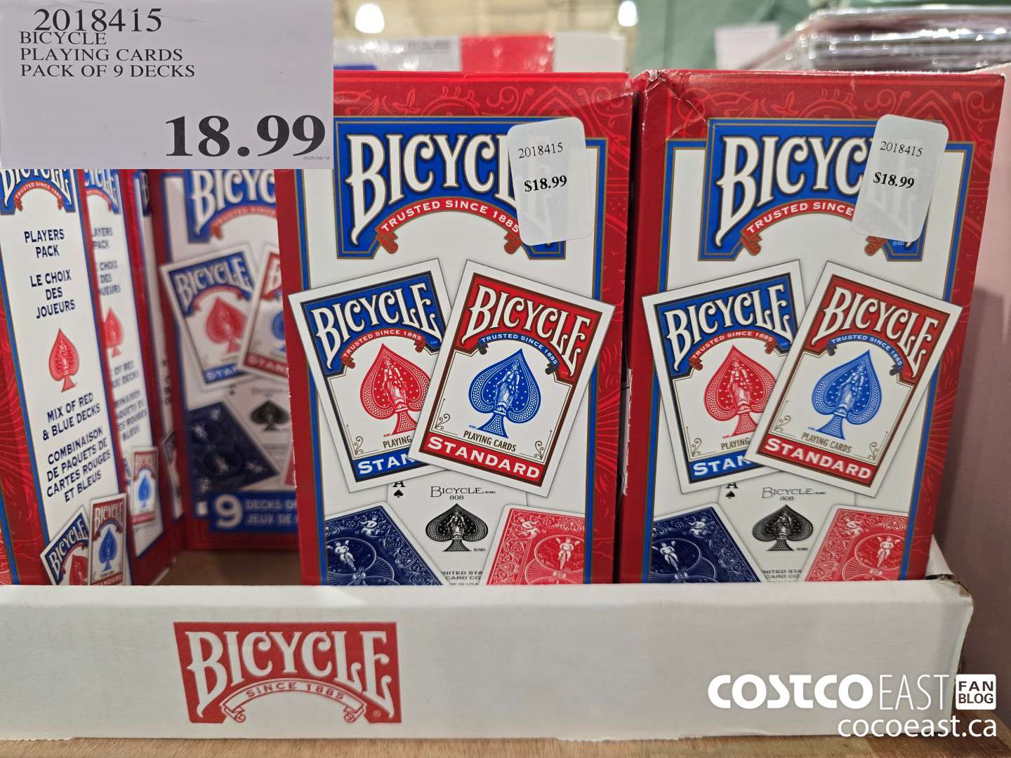 2018415 BICYCLE PLAYING CARDS PACK OF 9 DECKS $18.99