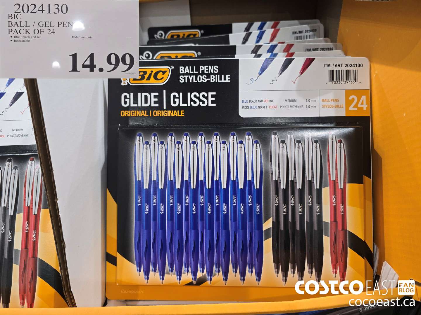 2024130 BIC BALL / GEL PENS PACK OF 24 $14.99