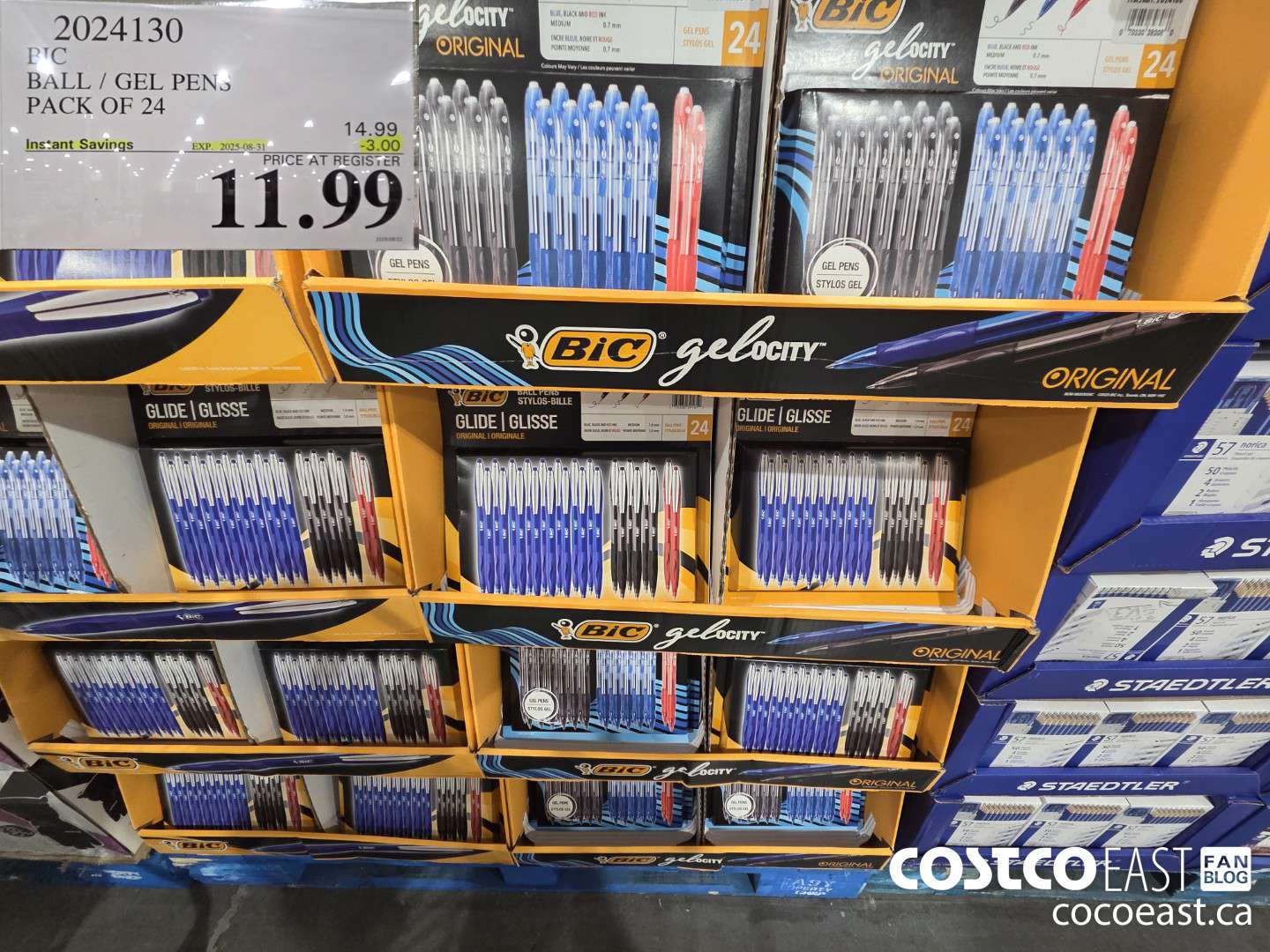 2024130 BIC BALL / GEL PENS PACK OF 24 ($3.00 INSTANT SAVINGS EXPIRES ON 2025-08-31) $11.99