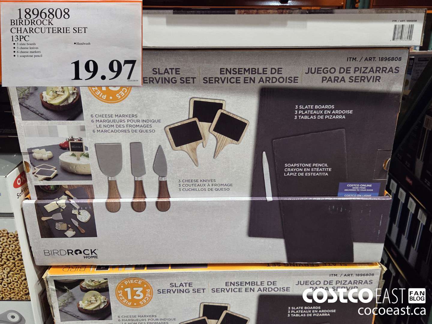 1896808 BIRDROCK CHARCUTERIE SET 13 PC $19.97