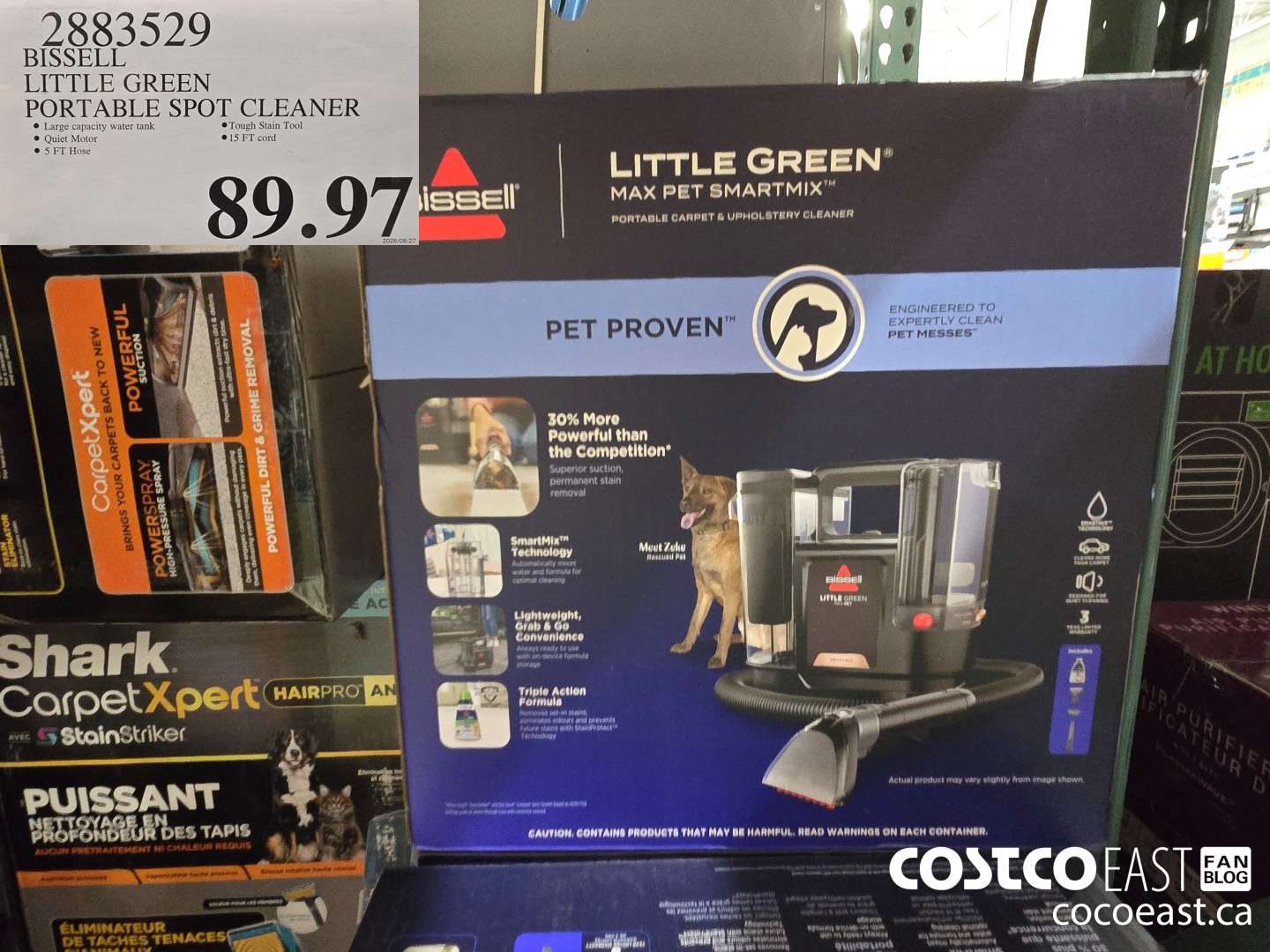 2883529 BISSELL LITTLE GREEN PORTABLE SPOT CLEANER $89.97